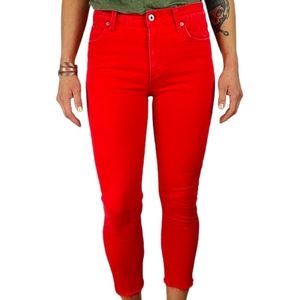 Lucky Brand BRIDGETTE SKINNY 2/26x23 Red  Raw Hem